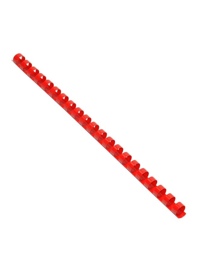 FIS 100- Piece Plastic Binding Rings Red - Image 2