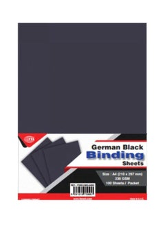 FIS 100-Sheet A4 German Binding Sheets Black  - Image 2