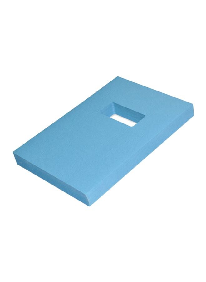 FIS 100-Sheet A4 Embossed Binding Covers With Window Blue  - Image 1
