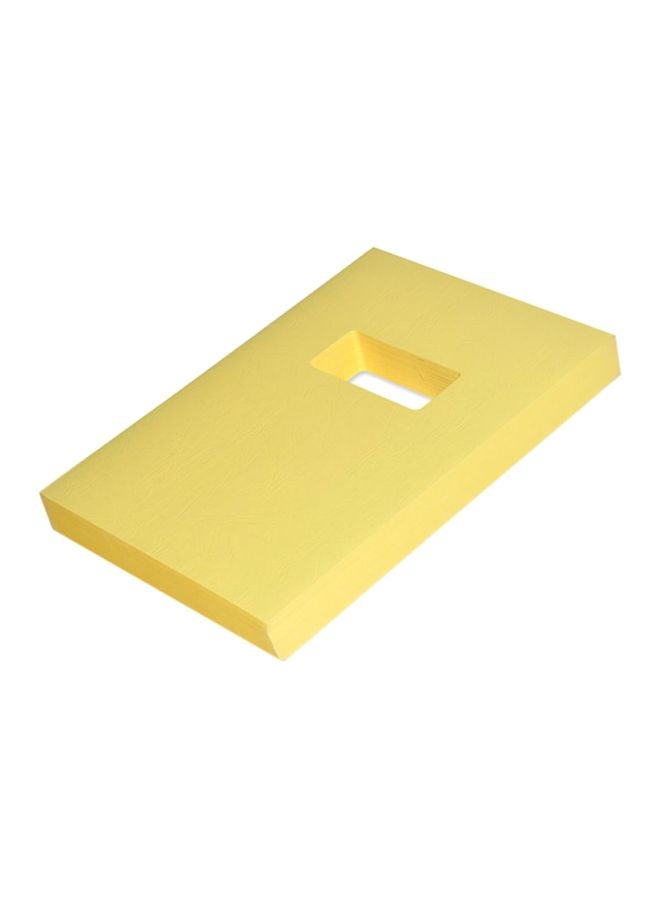 100-Sheet A4 Embossed Binding Covers With Window Yellow - v1615827174/N33232127A_2