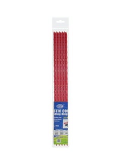 FIS 10-Piece Plastic Binding Ring Set Red 