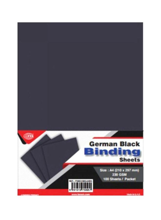 إف اي أس  100 ورقة تجليد ألمانية مقاس A4 أسود - Image 2