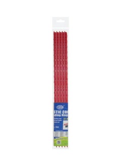 FIS 10-Piece Plastic Binding Ring Set Red 