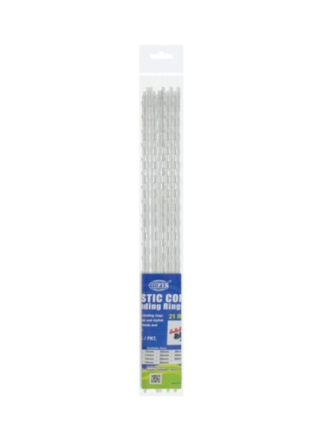 10-Piece Plastic Binding Ring Set Clear