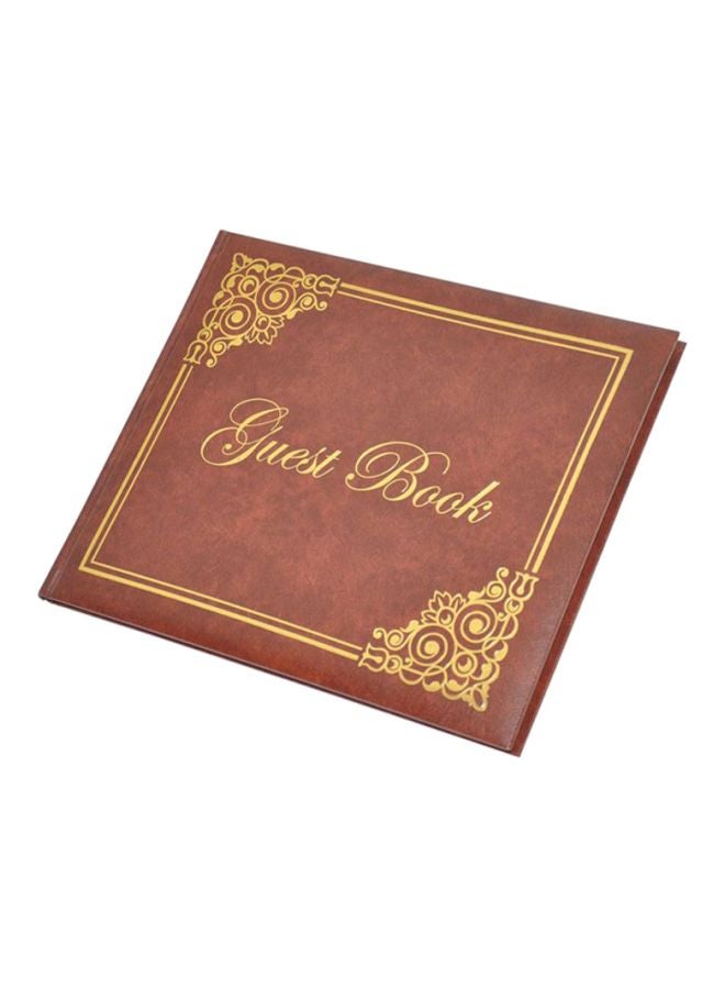 FIS Vinyl Guest Book Brown  - Image 1