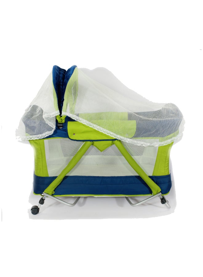 Uni baby Mini Park Crib Green/Dark Blue - Image 2