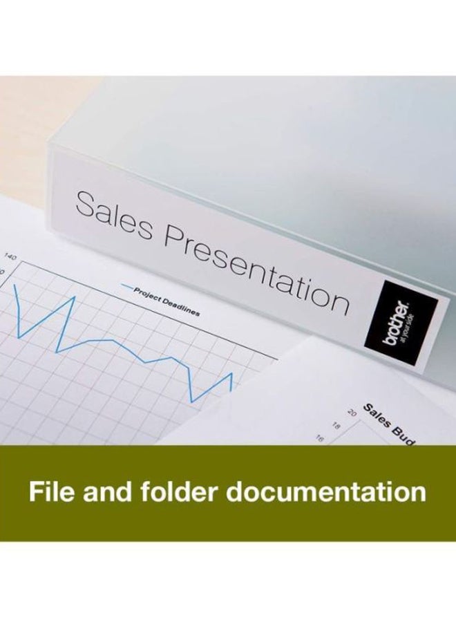 brother Label Series Continuous Print Paper Tape White - Image 4