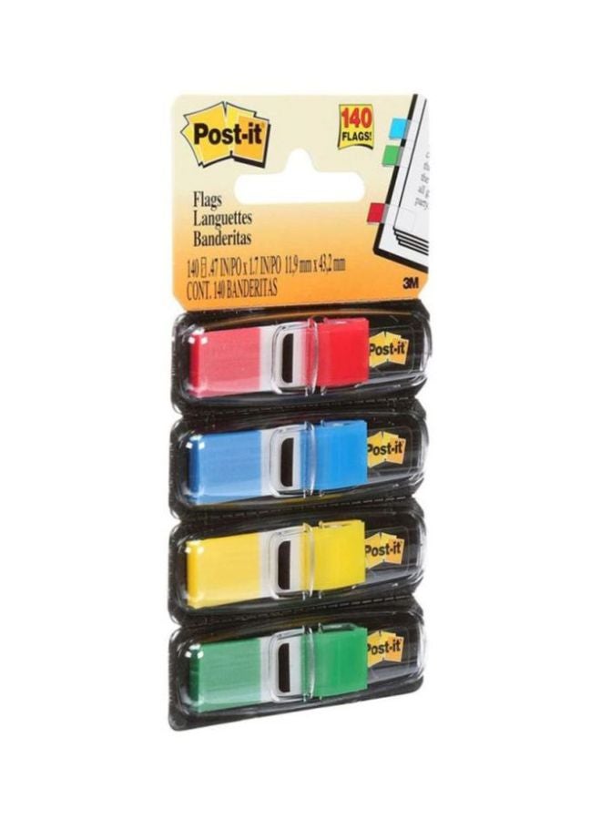 3M 140-Piece Post-It Flag Set Green/Yellow/Blue - Image 2