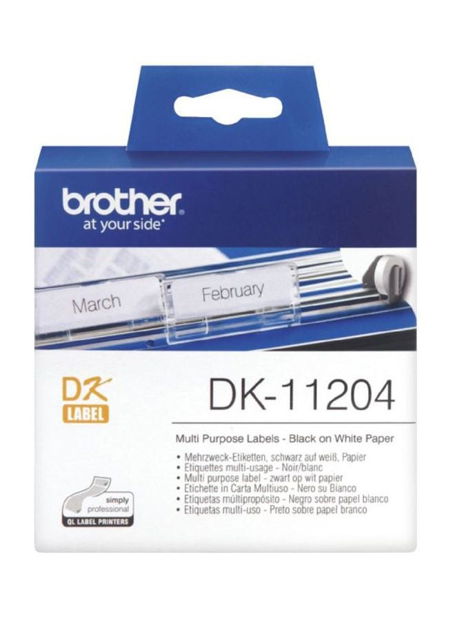 brother 400-Piece Multipurpose Label Bundle Black/White - Image 2