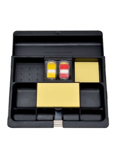 Post It Desk Drawer Organizer With Stick Note Pad Black
