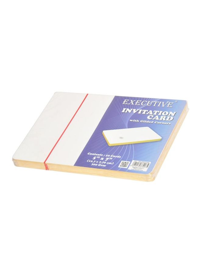 FIS 50-Piece Invitation Card With Glided Corners - Image 1