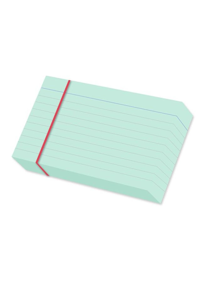 إف اي أس  بطاقات تسجيل مسطرة بوجهين من 100 قطعة أخضر - Image 2