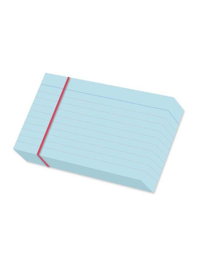 إف اي أس  100 قطعة من بطاقات فهرسة للتسجيل ومسطرة أزرق - Image 3