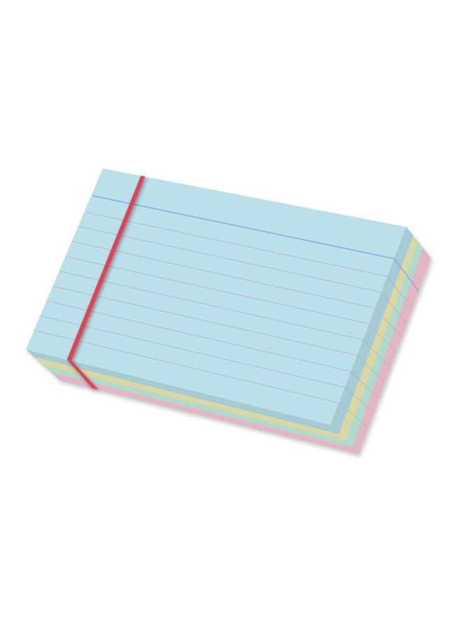 FIS 100-Piece Two Sides Ruled Record Card Pink/Green - Image 2