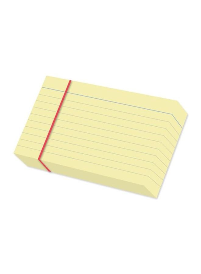 FIS 100-Piece Ruled Record Cards Yellow - Image 2