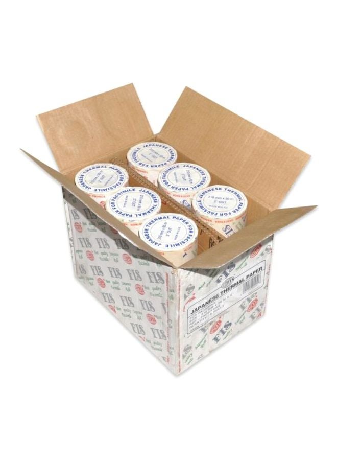 إف اي أس  بكرة ورق حراري للفاكس من 6 قطع - Image 1