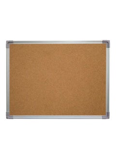 FIS Cork Board With Aluminium Frame,45x60cm Brown/Grey 