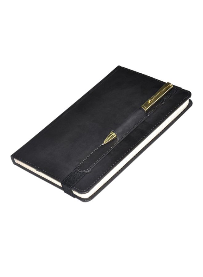 FIS 120-Sheets Executive Square Notebook With Pen Black - Image 1
