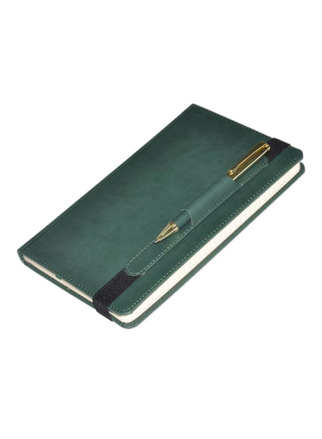 FIS 120-Sheets Executive Single Line Notebook With Pen Green - Image 1