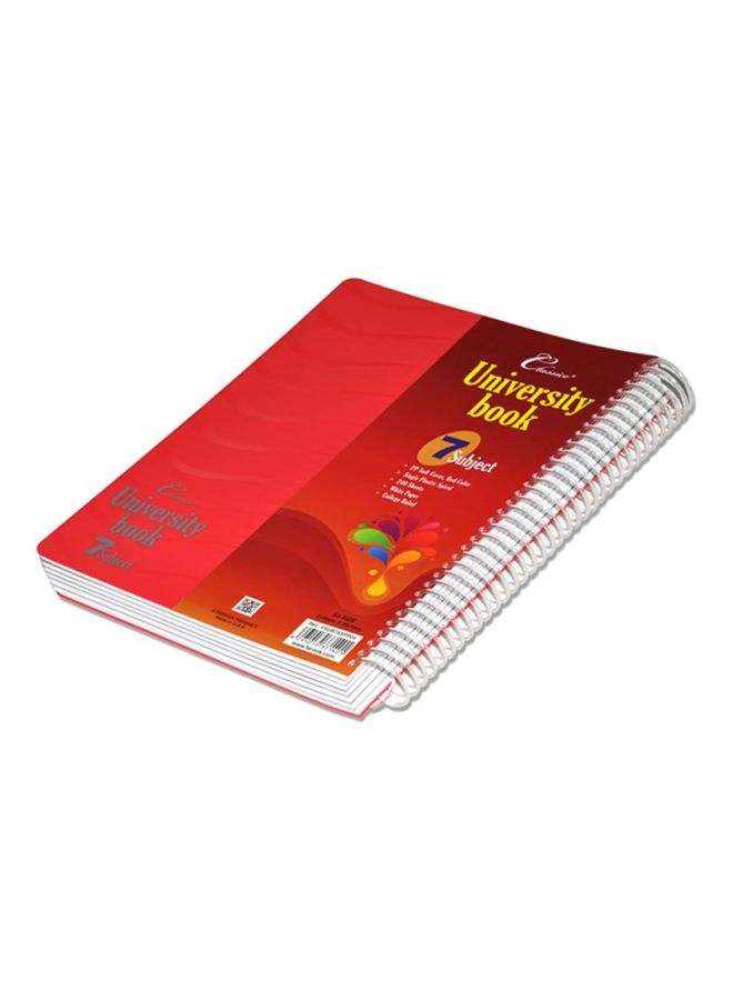 FIS 240-Sheet 7-Subject A4 Classico University Book Red/Yellow/Green - Image 1