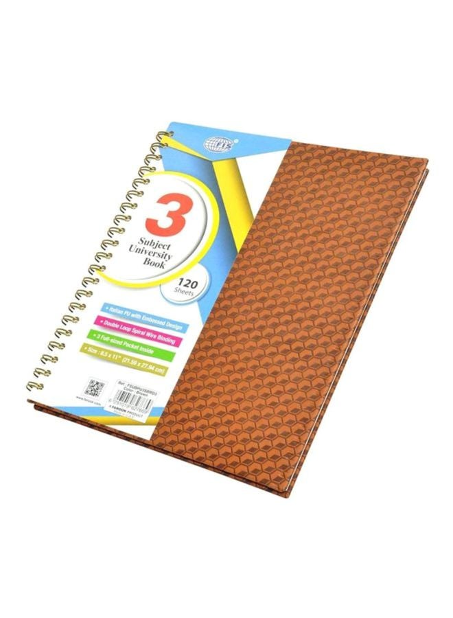 FIS Italian PU Spiral Cover University Books Multicolour - Image 1
