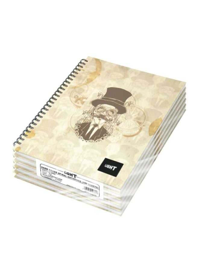 FIS 5-Piece A4 Notebook Set Beige/Brown - Image 1