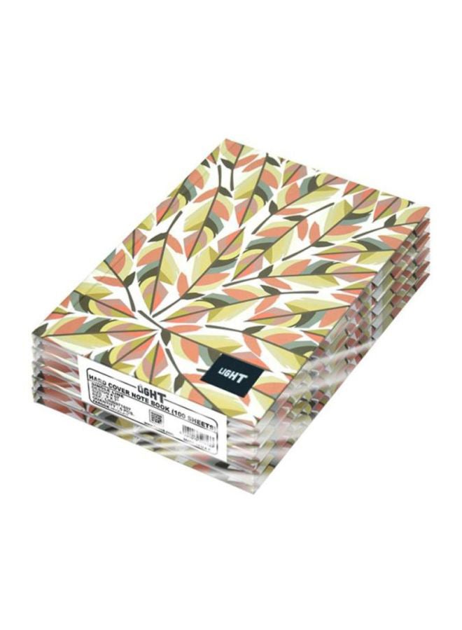 FIS 5-Piece Hard Cover Notebook Set Yellow/Beige - Image 1