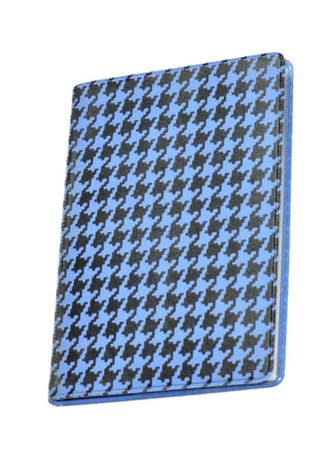 PVC Soft Cover Square Lines Notebook Blue/Black