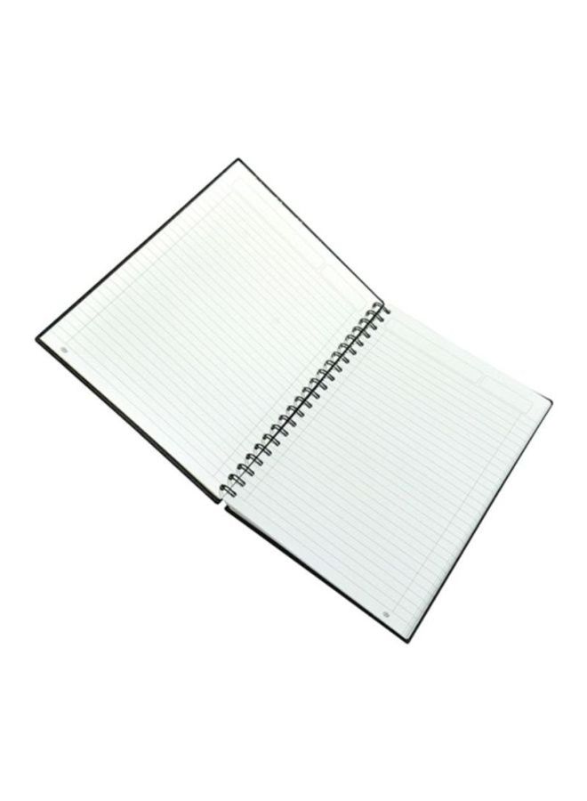 إف اي أس  دفتر جامعي لثلاث مواد بسلك بغطاء مزخرف رمادي - Image 2