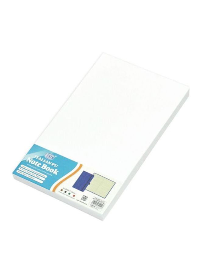 FIS Italian PU Cover Notebook With Elastic Band Blue - Image 2