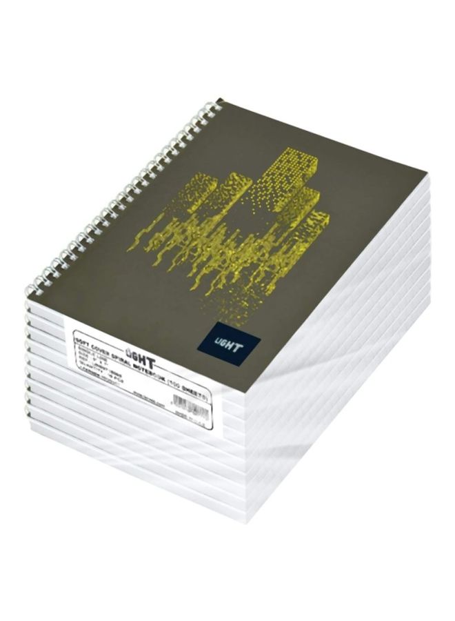 FIS 10-Piece Spiral Soft Cover Notebook Set Green - Image 1