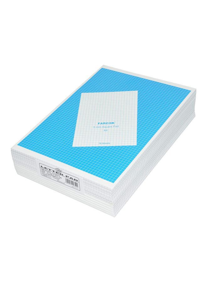 FIS 12-Piece A4 Notebook Blue/White - Image 1