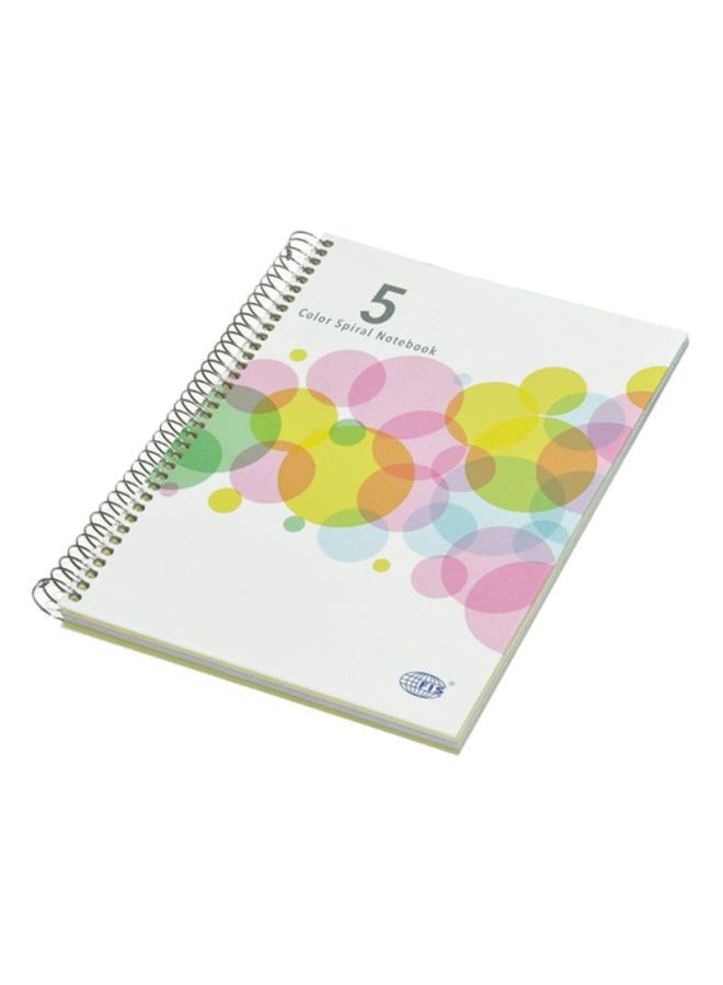 إف اي أس  دفتر ملاحظات مزود بغلاف مقوى وسلك حلزوني مقاس B5 أبيض/أصفر/وردي - Image 1