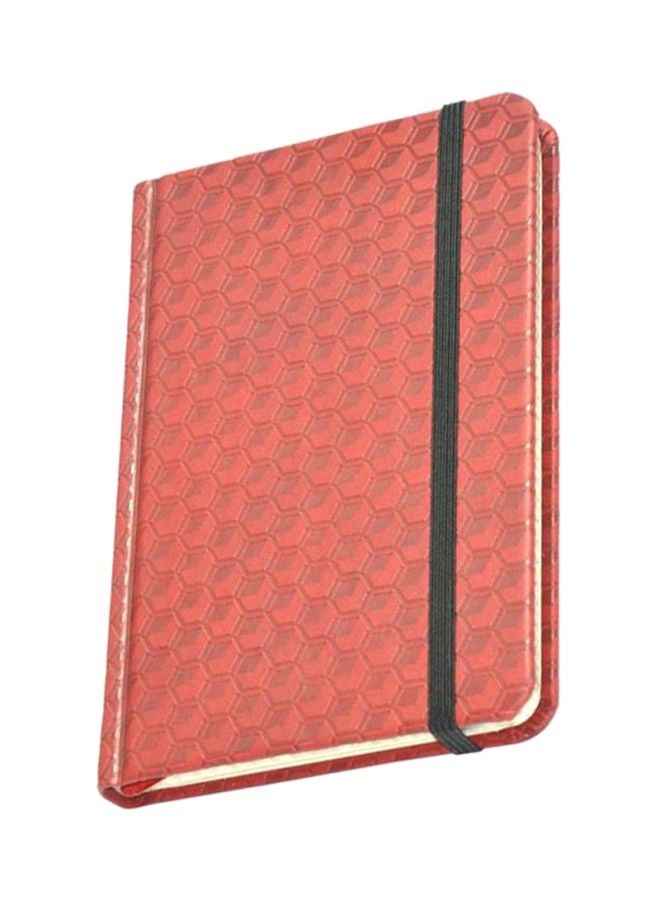 إف اي أس  دفتر مُلاحظات بغلاف من البولي يوريثان بنمط إيطالي مع شريط مطاطي وعلبة هدايا كستنائي - Image 1