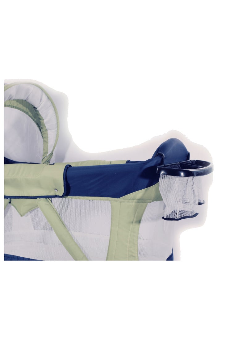 Uni baby Mini Park Crib Beige/Dark Blue  - Image 2