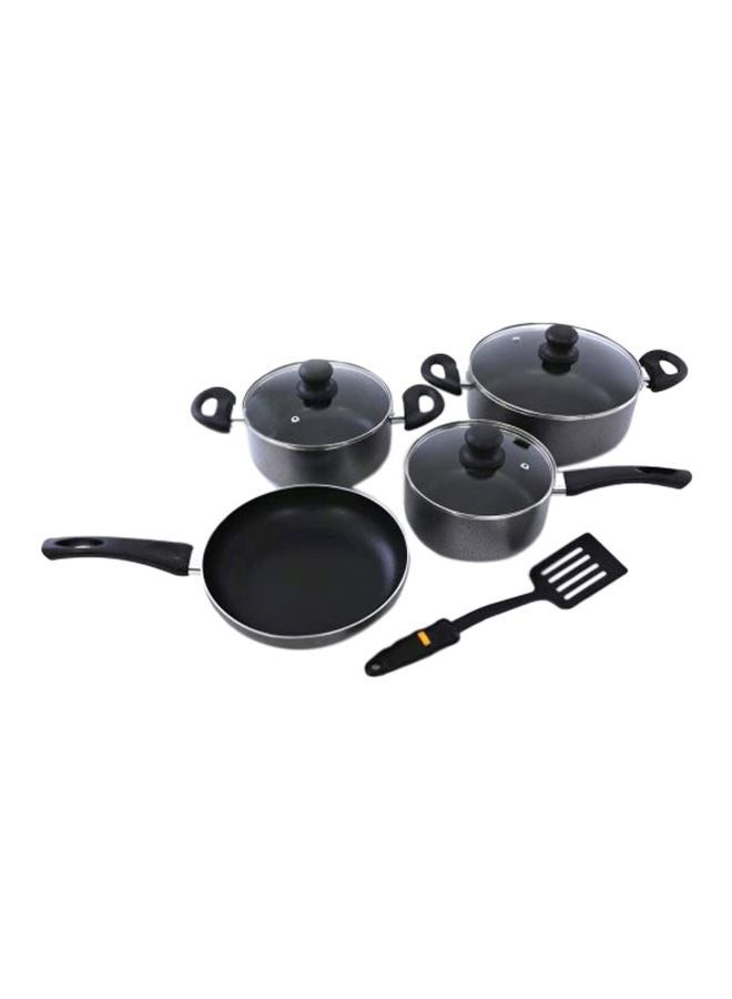 رويال فورد طقم أدوات الطهي مُكون من 8-قطع أسود/شفاف Fry Pan 24, Saucepan 18, Small Casserole 20, Big Casserole 24سم - Image 2