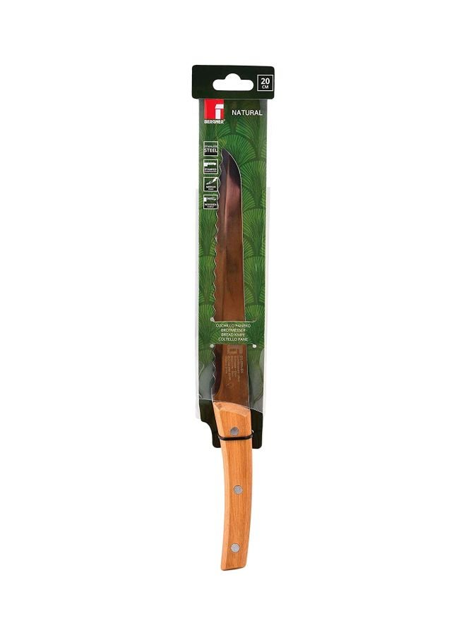 BERGNER Nature SS Bread Knife Brown 20cm  - Image 3