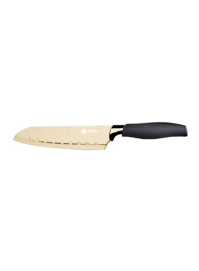 Penguen Aria Santoku Knife Gold/Black 7inch - Image 1
