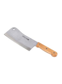 Royalford Cleaver Knife With Wooden Handle Silver/Brown 8inch  - Image 2