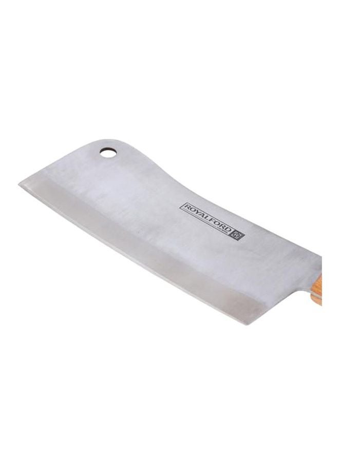 Royalford - Cleaver Knife With Wooden Handle Silver/Brown 8inch - Image 1