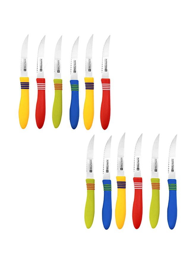 Royalford 12-Piece Fruit Knife Set Multicolour 44.5x24.9x1.8cm - Image 1