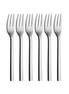 6-Piece Nuova Cake Fork Set Silver 6x16cm - v1615830315/N21161429A_1