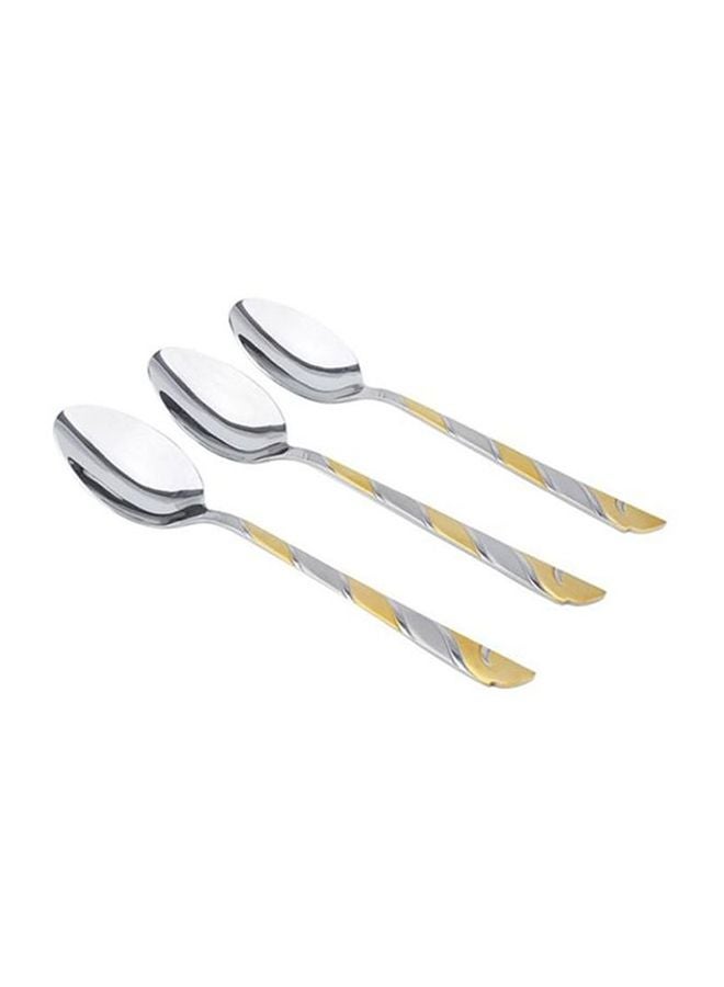 Berger 3-Piece Stainless Steel Coffee Spoon Silver/Gold - Image 1