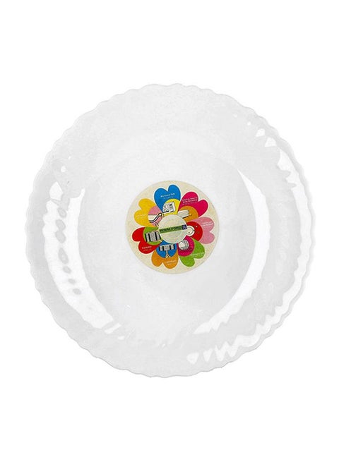 Spin Dessert Plate White/Blue/Green-Assorted 7.5inch