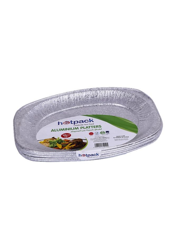 Hotpack 5-Piece Large Aluminium Platter 65180 Silver 17inch - Image 1