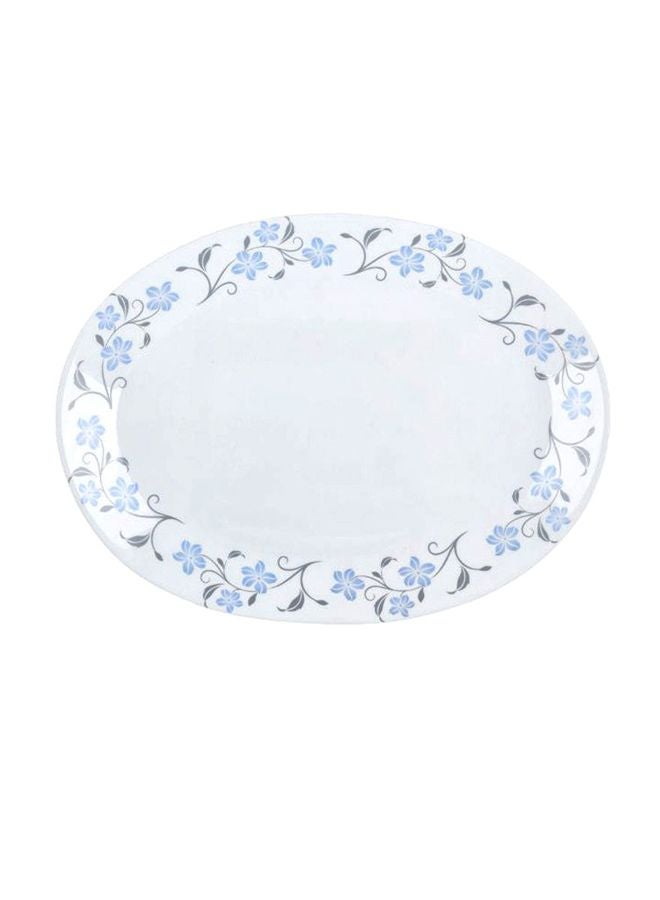 DELCASA Ergonomic Design Oval Platter White/Blue/Grey 32meter  - Image 1
