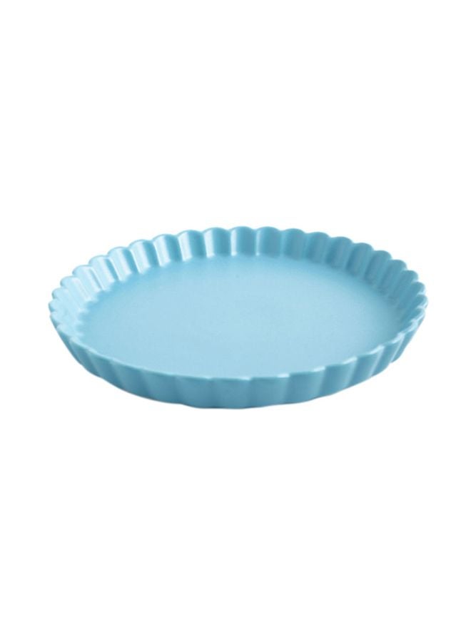 Sharpdo Chrysanthemum Round Pizza Plate Blue 8inch - Image 1
