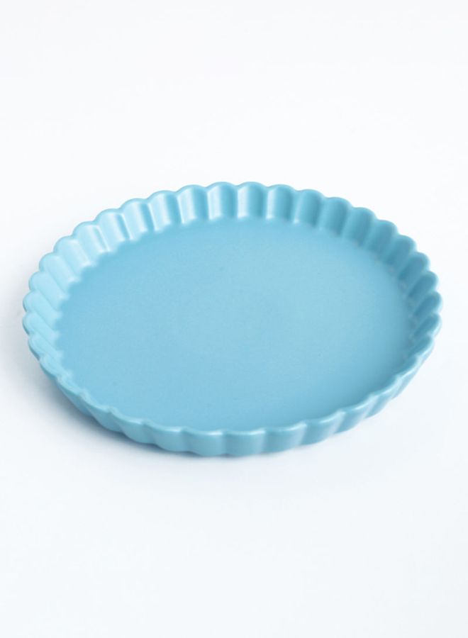 Sharpdo Chrysanthemum Round Pizza Plate Blue 8inch - Image 2