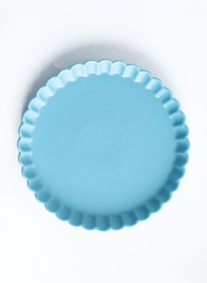Sharpdo Chrysanthemum Round Pizza Plate Blue 8inch - Image 3