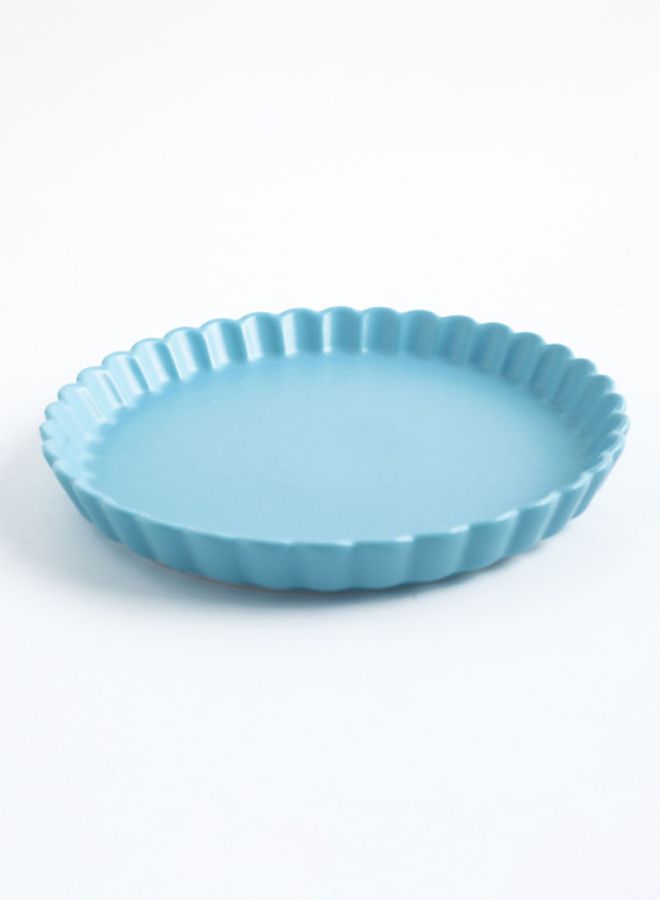 Sharpdo Chrysanthemum Round Pizza Plate Blue 8inch - Image 4